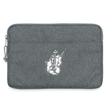 Lustige Violine - Laptoptasche 13" - Grau meliert - Vorne