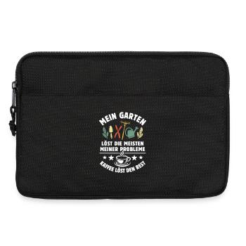 Mein Garten löst meine Probleme - Kaffee Spruch - Laptoptasche 13" - Schwarz - Vorne