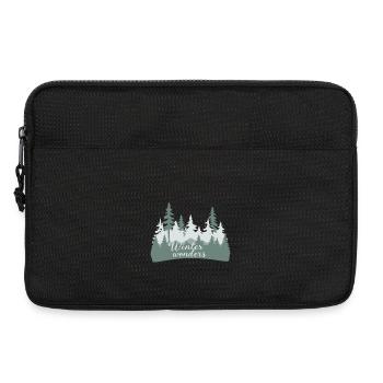 Winterwunderwald Silhouetten - Laptoptasche 13" - Schwarz - Vorne