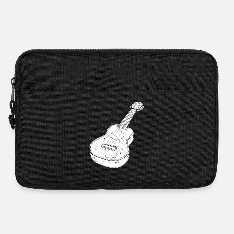 Ukulele Zeichnung - Laptoptasche 13" - Schwarz