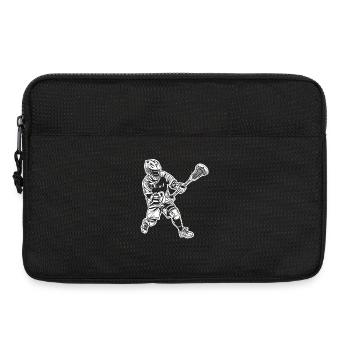 Lacrosse Player Drawing - Laptop bag 13" - black - Front