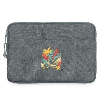 Bicycle Cartoon Look - Laptop bag 13" - heather grey - Front