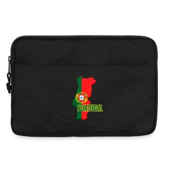 Drapeau du Portugal, carte drapeau du Portugal - Sacoche pour ordinateur portable 13 pouces - noir - Devant