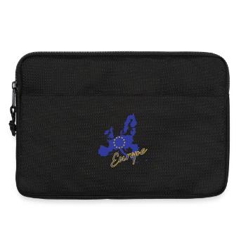 Drapeau de l’Europe, fierté européenne - Sacoche pour ordinateur portable 13 pouces - noir - Devant
