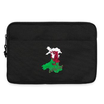 Drapeau du Pays de Galles, fierté galloise - Sacoche pour ordinateur portable 13 pouces - noir - Devant