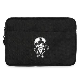 Football Girl Cartoon Style - Laptop bag 13" - black - Front