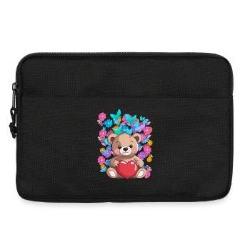 Saint-Valentin Teddy Heru Ours en peluche Ours Enfant - Sacoche pour ordinateur portable 13 pouces - noir - Devant