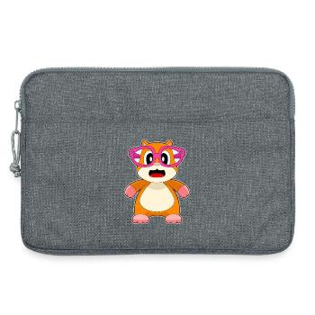 Hamster Brille - Laptoptasche 13" - Grau meliert - Vorne