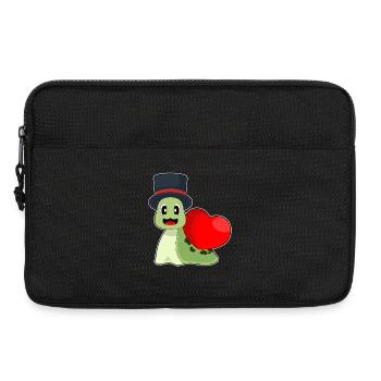 Snail Groom Heart Wedding - Laptop bag 13" - black - Front