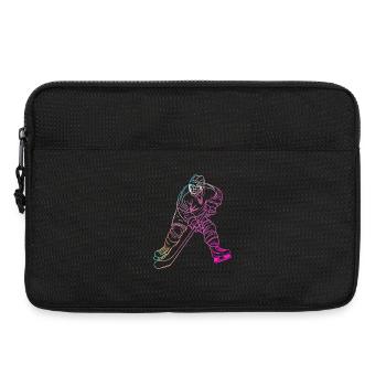 Joueur de hockey sur glace - Sacoche pour ordinateur portable 13 pouces - noir - Devant
