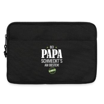 Bei Papa schmeckts am besten - Laptoptasche 13" - Schwarz - Vorne