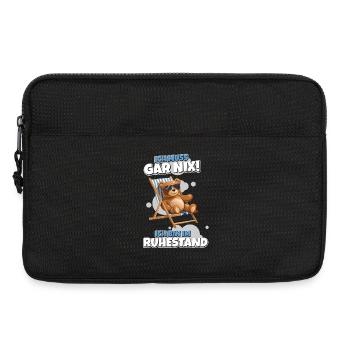 Ich muss Gar Nix – Ruhestand mit Teddy - Laptoptasche 13" - Schwarz - Vorne