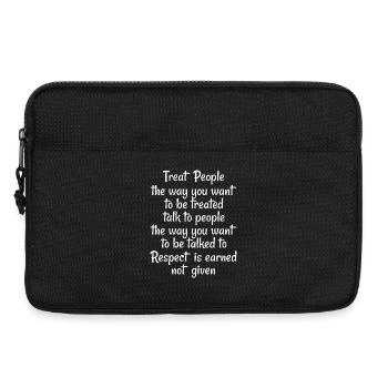 Treat people the way you want to be treated talk - Laptop bag 13" - black - Front