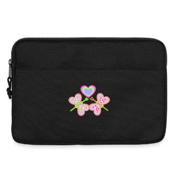 Enfant Enfants Papillon Coeur Coeurs Bébé Insecte - Sacoche pour ordinateur portable 13 pouces - noir - Devant