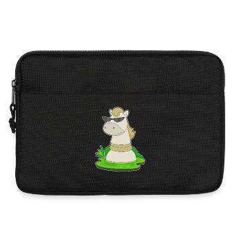 Schachfigur Springer Schach - Laptoptasche 13" - Schwarz - Vorne
