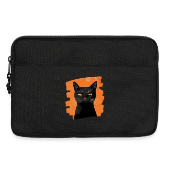 Schwarze Katze - Laptoptasche 13" - Schwarz - Vorne