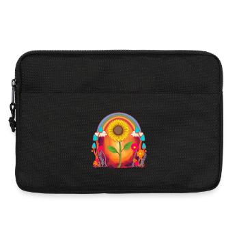 Sonnenblume Sonnenblumen Sonnenuntergang Natur - Laptoptasche 13" - Schwarz - Vorne