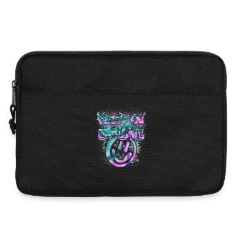 Smileys et texte phosphorescents - Sacoche pour ordinateur portable 13 pouces - noir - Devant