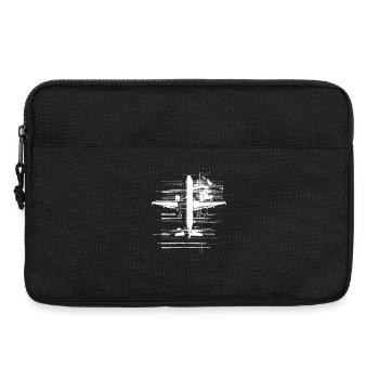 Dessin d’avion - Sacoche pour ordinateur portable 13 pouces - noir - Devant