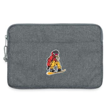 Snowboarder Graphic - Laptop bag 13" - heather grey - Front