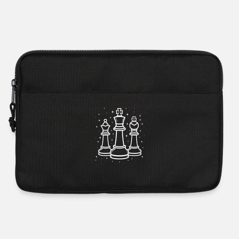 Schachfiguren Strichskizze - Laptoptasche 13" - Schwarz