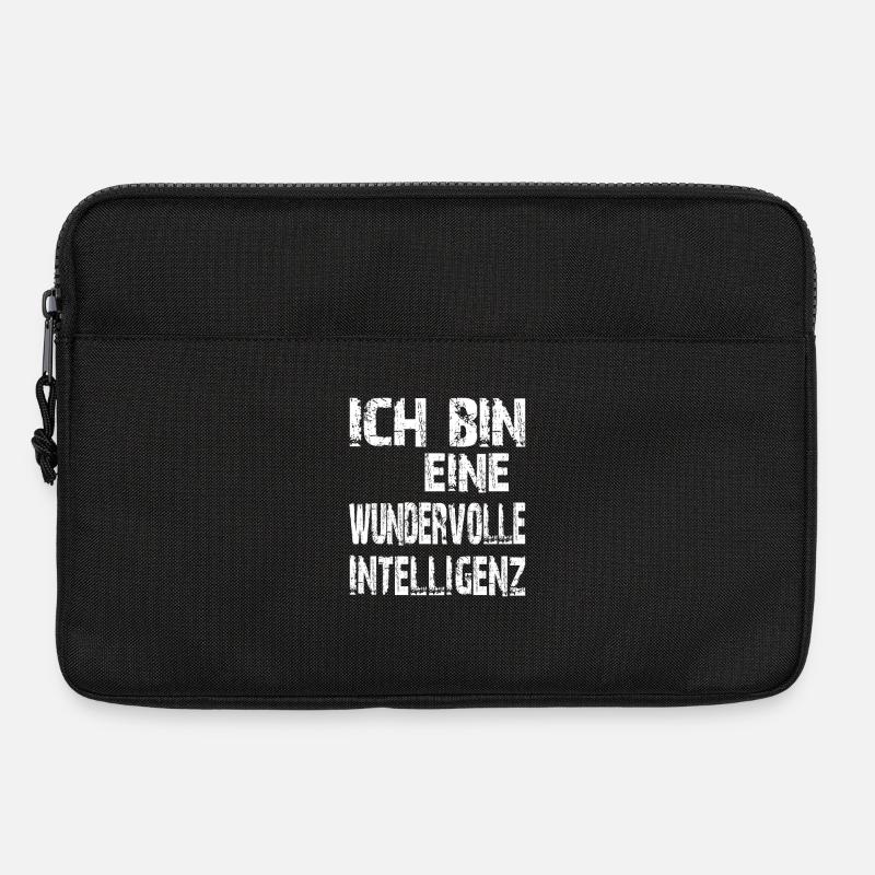 KI Spruch Ich bin eine wundervolle Intelligenz - Laptoptasche 13" - Schwarz