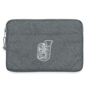 Tuba Sketch - Laptop bag 13" - heather grey - Front