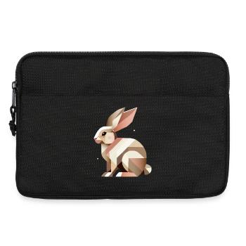 Géométrie charmante – Le lapin abstrait - Sacoche pour ordinateur portable 13 pouces - noir - Devant