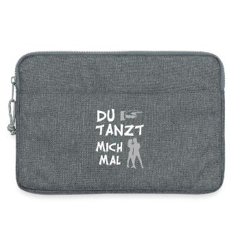 Lustiges "Du Tanzt Mich Mal" für Scherzkekse - Laptoptasche 13" - Grau meliert - Vorne