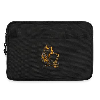 Saxophone fille graffiti - Sacoche pour ordinateur portable 13 pouces - noir - Devant