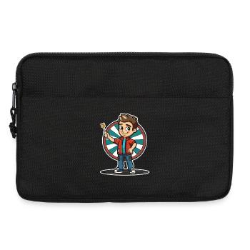 Darts Player Cartoon Style - Laptop bag 13" - black - Front