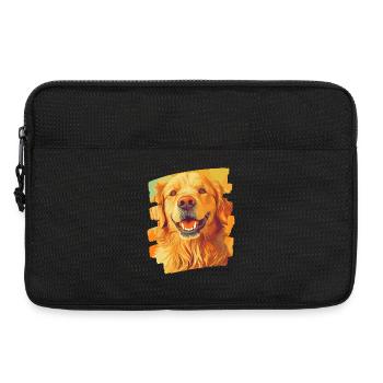 Golden retriever - Sacoche pour ordinateur portable 13 pouces - noir - Devant