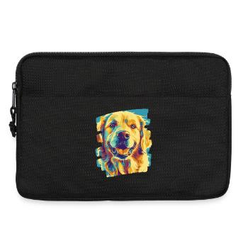 Golden retriever - Sacoche pour ordinateur portable 13 pouces - noir - Devant