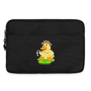 Pêche au poisson canard pêcheur - Sacoche pour ordinateur portable 13 pouces - noir - Devant