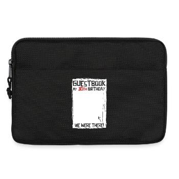 30 Jahre | 30. Geburtstag | Lustiges Gästebuch - Laptoptasche 13" - Schwarz - Vorne