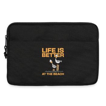 Seagulls Vacation Life Is Better At The Beach Beach - Laptop bag 13" - black - Front