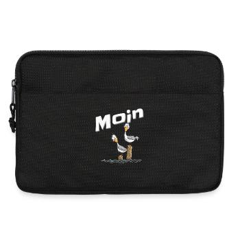 Moin Möwe Nordsee Urlaub Nordeutschland - Laptoptasche 13" - Schwarz - Vorne