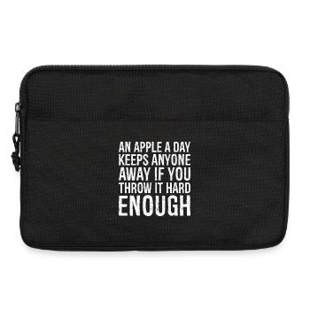 une pomme par jour éloigne tout le monde si vous jetez je - Sacoche pour ordinateur portable 13 pouces - noir - Devant