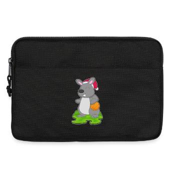 Basket-ball de Noël Bunny - Sacoche pour ordinateur portable 13 pouces - noir - Devant