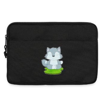 Wolf Yoga Fitness Meditation - Laptoptasche 13" - Schwarz - Vorne