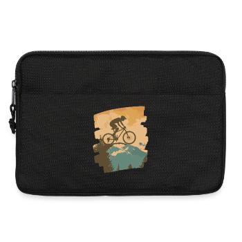 Mountainbiker MTB Berge Radsport - Laptoptasche 13" - Schwarz - Vorne