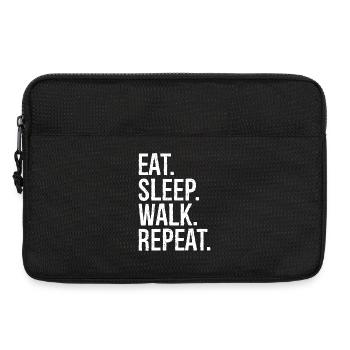 Eat Sleep Walk Repeat - Laptop bag 13" - black - Front