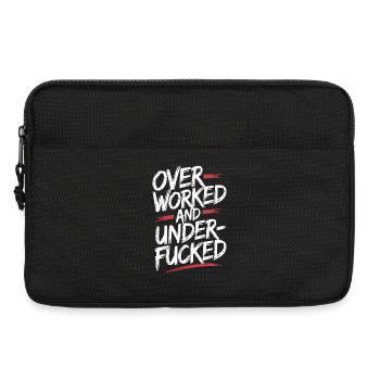 Ausgefallener, überarbeiteter und unterfickter Graffiti-Stil - Laptoptasche 13" - Schwarz - Vorne