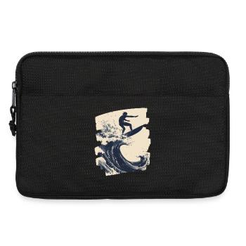 Surfer Surfing Surfboard Surfing - Laptop bag 13" - black - Front