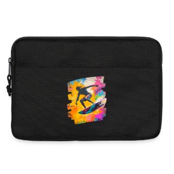 Surfer Surfen Surfbrett Surfing - Laptoptasche 13" - Schwarz - Vorne
