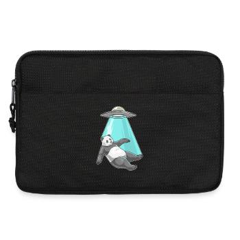 Panda Spaceship Space - Laptop bag 13" - black - Front