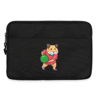 Hamster Bowling Bowlingkugel - Laptoptasche 13" - Schwarz - Vorne