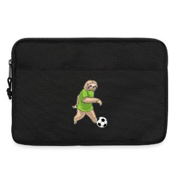 Faultier Fußballspieler Fußball - Laptoptasche 13" - Schwarz - Vorne