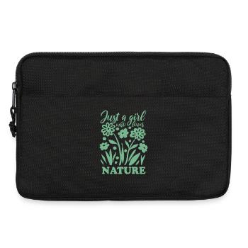 Just a girl who loves nature - Sommer - Spruch - Laptoptasche 13" - Schwarz - Vorne