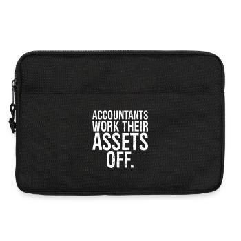 accountants work their assets off - Laptop bag 13" - black - Front